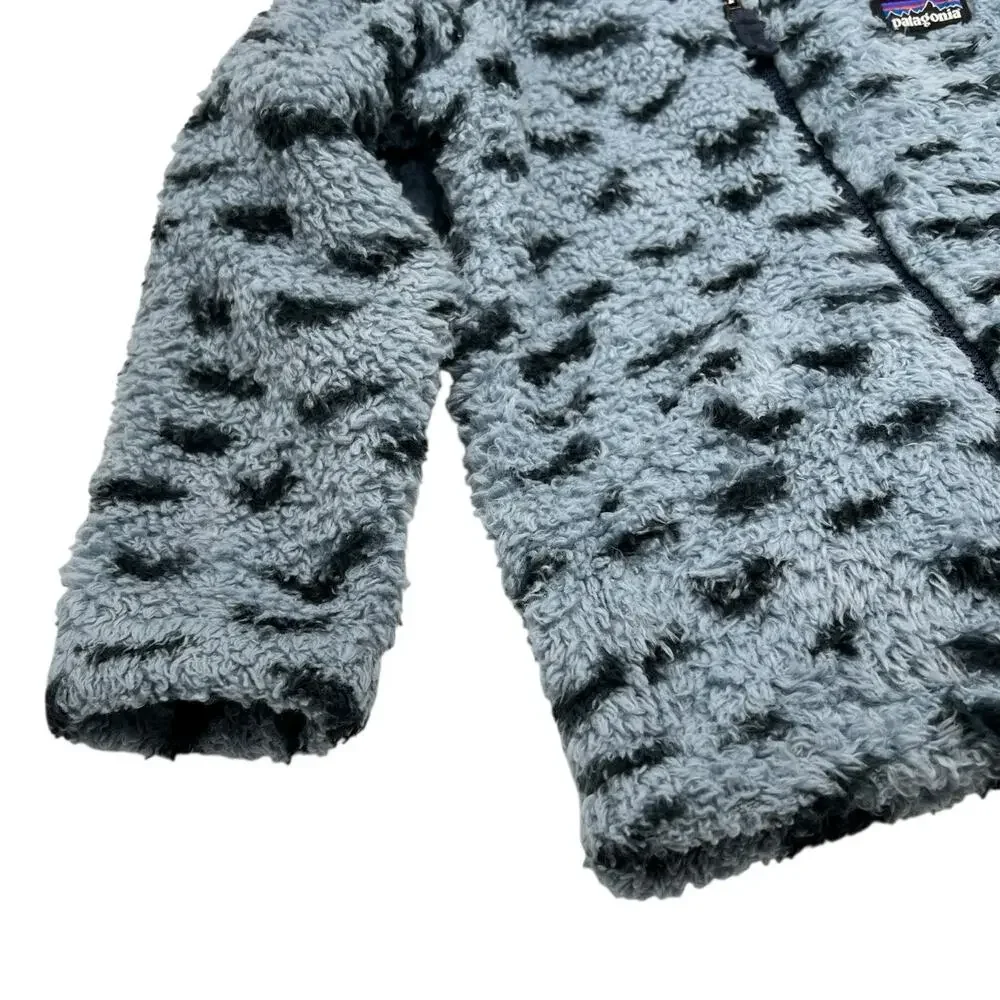 Patagonia Baby Furry Friends Hoody Snowy Light‎ Plume Grey Dot Zip Up Jacket 2T